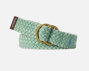 Polo Ralph Lauren Mens Braided Cotton Belt Faded Mint size Small